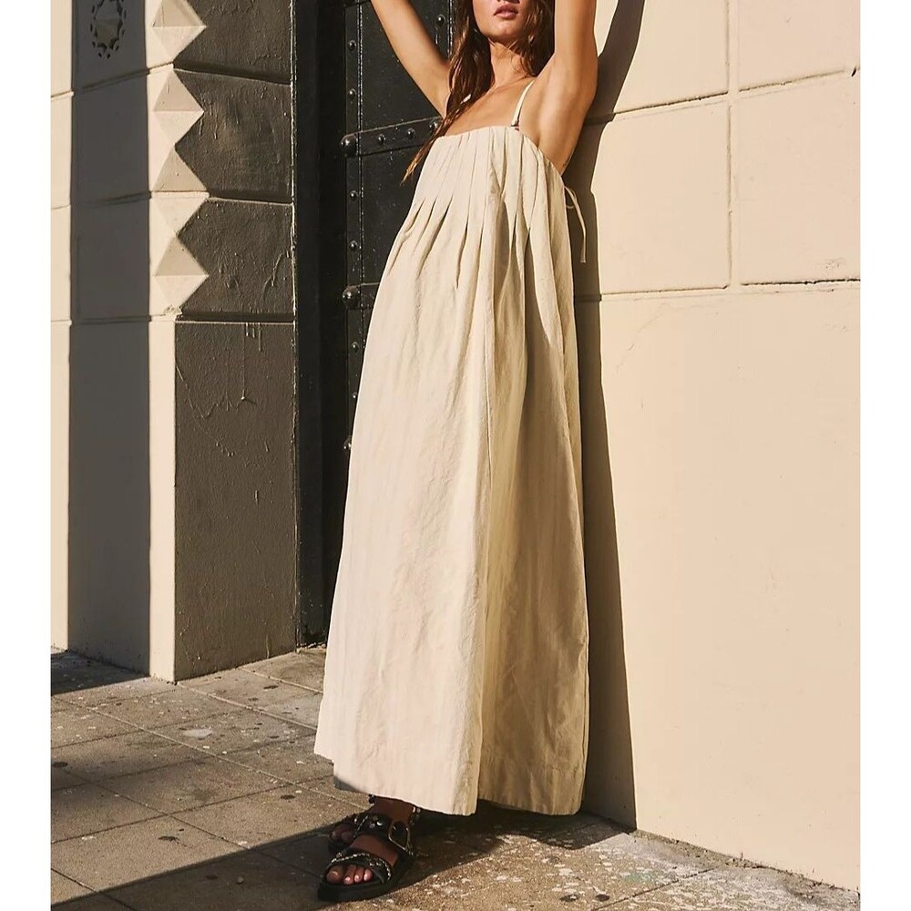 Free People Free-est All for Sun Long Stunning Maxi Dress Billowy Tube L 286811 - Picture 2 of 9